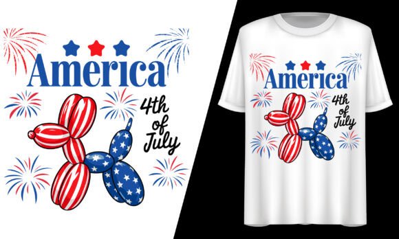 America 4th of July Balloon Dog SVG Review