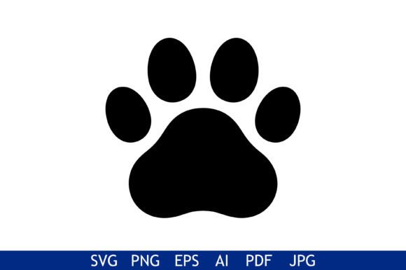 Black Paw Print Icon Vector