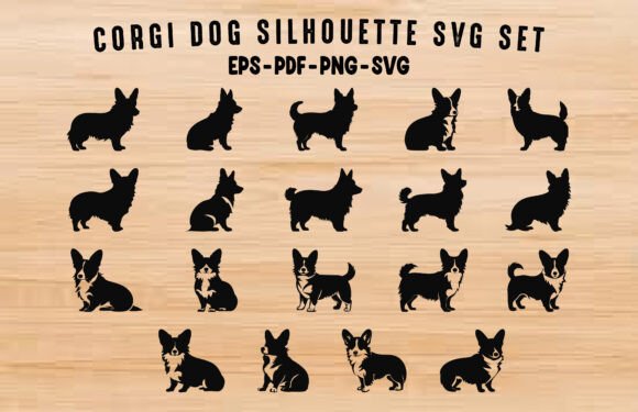Corgi Dog SVG Silhouette Clipart Bundle Review