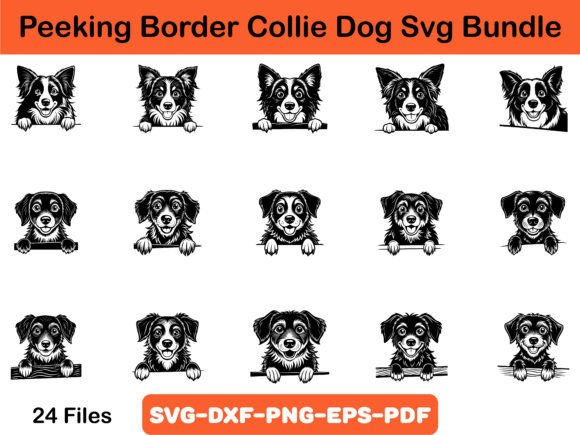 Peeking Border Collie Dog Svg Bundle Review