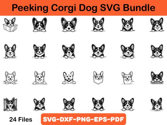 Peeking Corgi Dog SVG Bundle Review