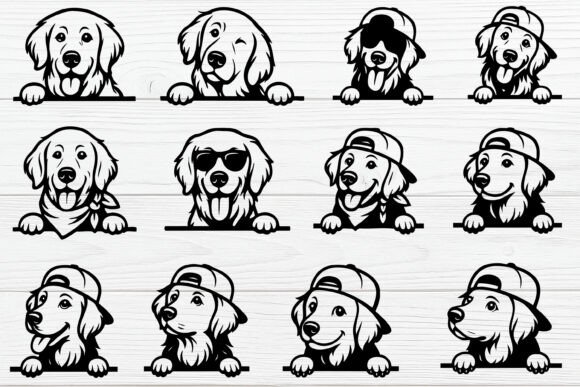 Peeking Golden Retriever Dog SVG Review