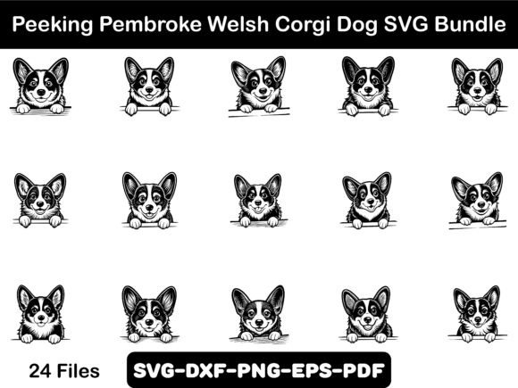 Peeking Pembroke Welsh Corgi SVG Review
