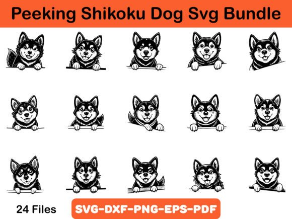 Peeking Shikoku Dog Svg Bundle Review