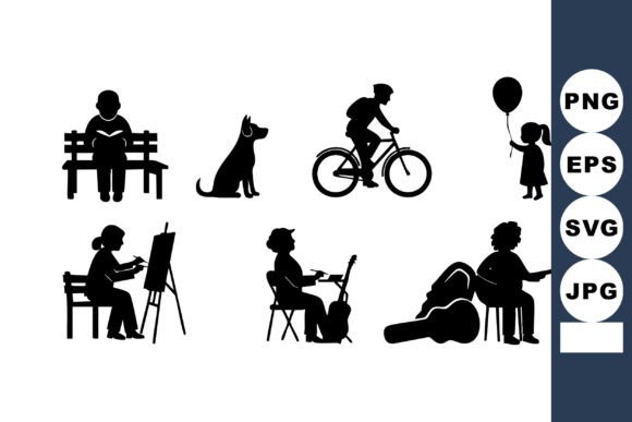 People Leisure Activities Silhouettes Review